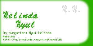 melinda nyul business card